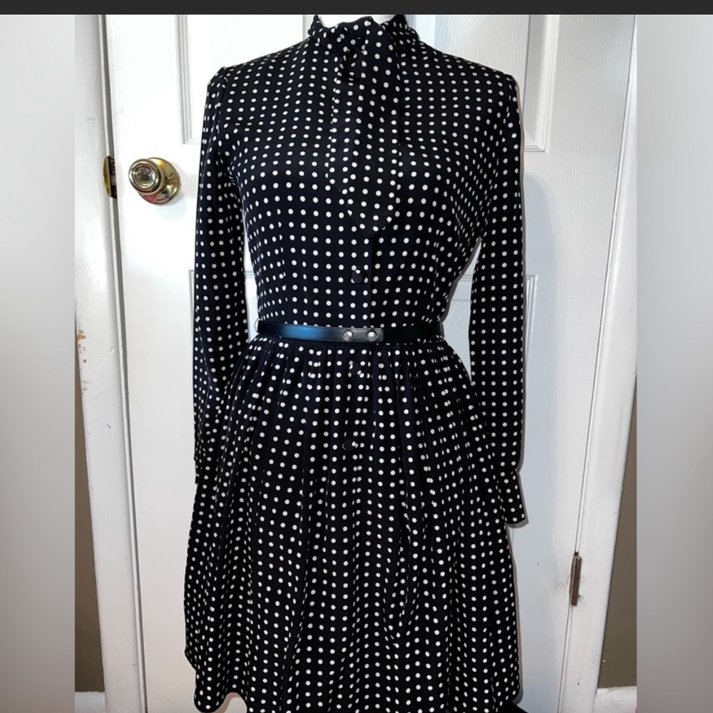 Saint Laurent Polka Dot Mini Dress